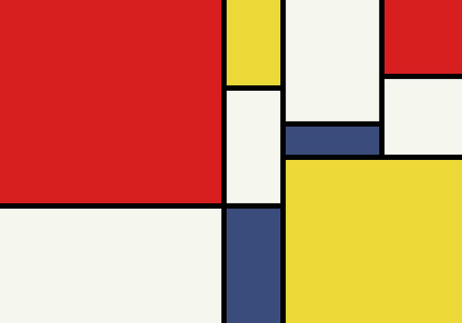 Mondrian Inspired #1 Digital Art by Michael Tompsett
