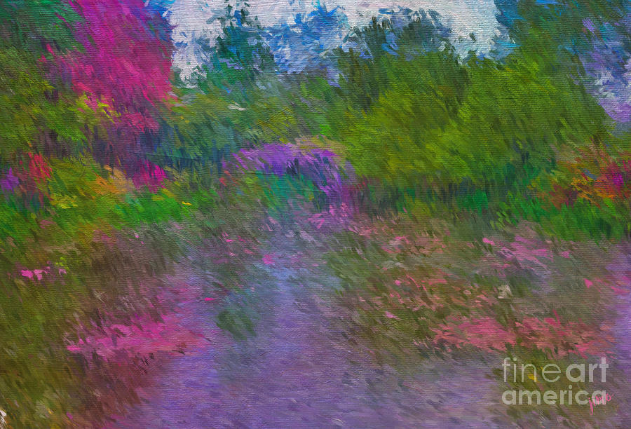Monets Lily Pond #2 Mixed Media by Jim Hatch