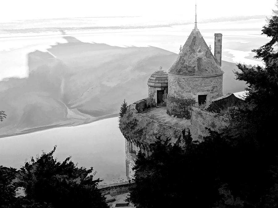 Mont Saint Michel in the Shadows #1 Digital Art by Joseph Hendrix