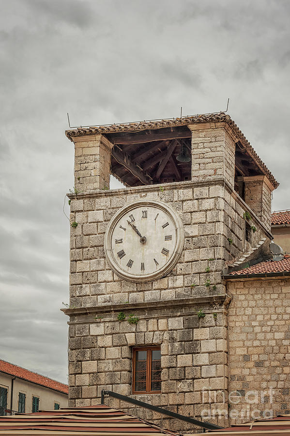 Montenegro Kotor Clock Tower #1 Photograph by Antony McAulay