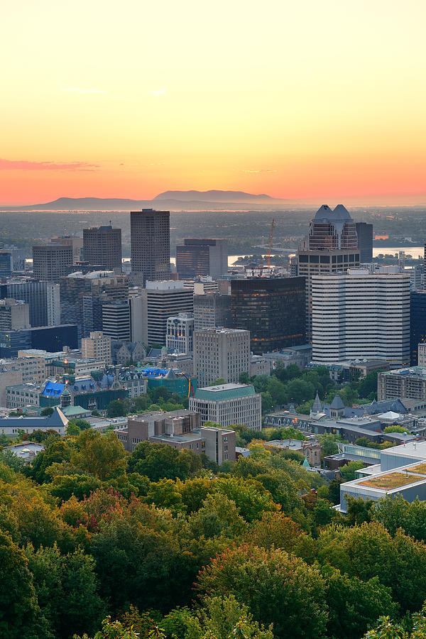 Montreal sunrise #1 Photograph by Songquan Deng