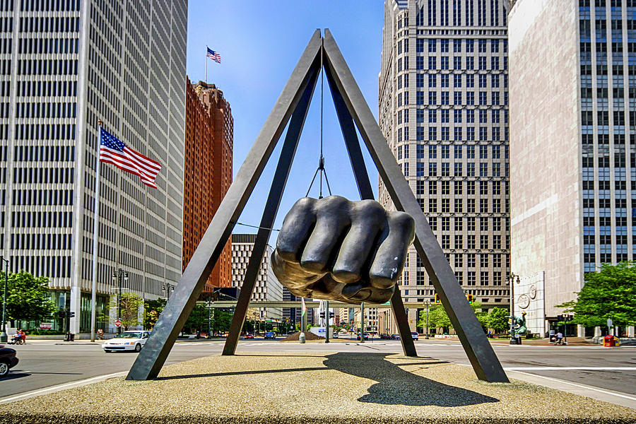 Monument to Joe Louis, Detroit #1 Photograph by Chris Smith