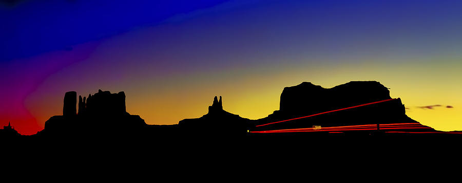 Monument Valley After Glow #1 Photograph by Gary Warnimont