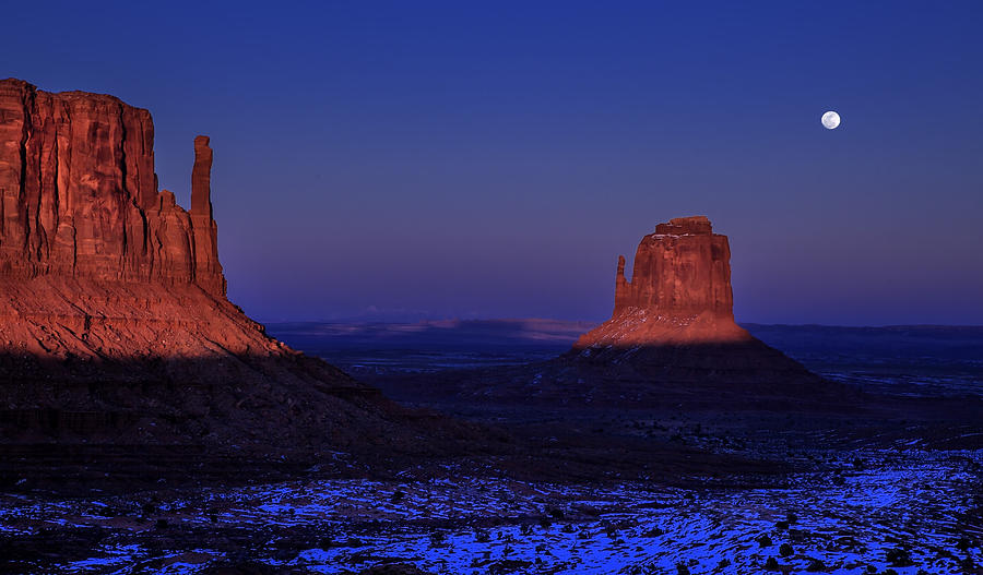 Monument Valley Full Moon #1 Photograph by Michael Just