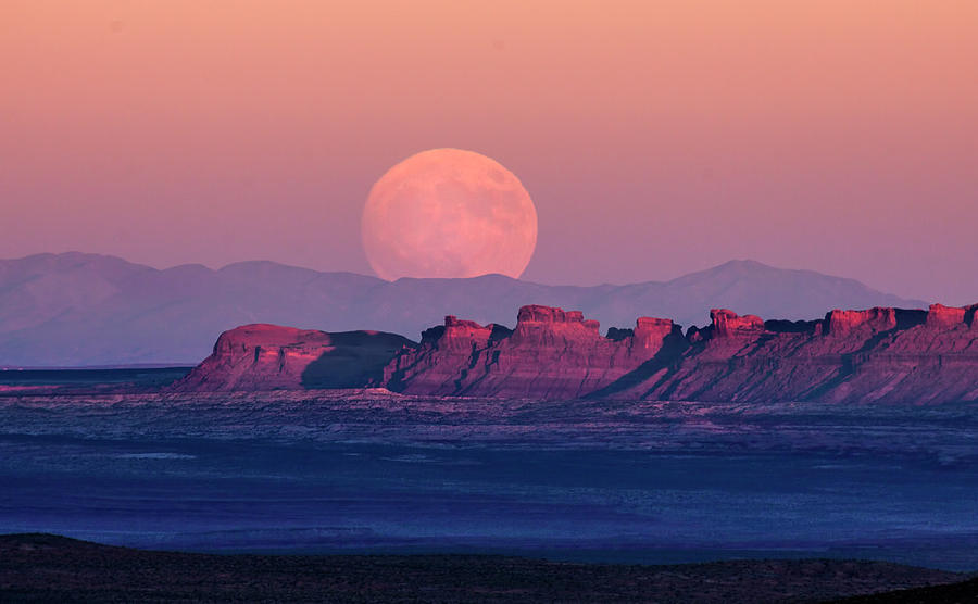 Monument Valley Moon Rising #1 Photograph by Michael Just