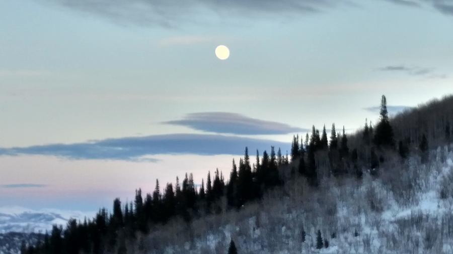 Moon Over Park City 2 #1 Photograph by Gerry Fortuna