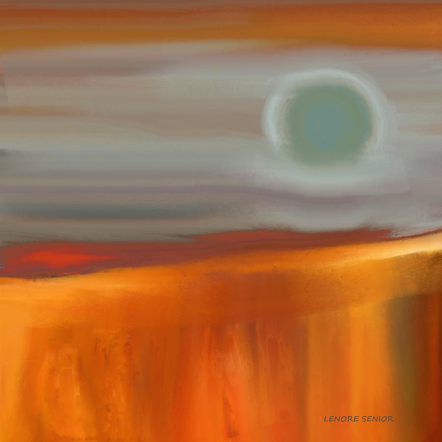 Abstract Painting - Moon over the Canyon #1 by Lenore Senior