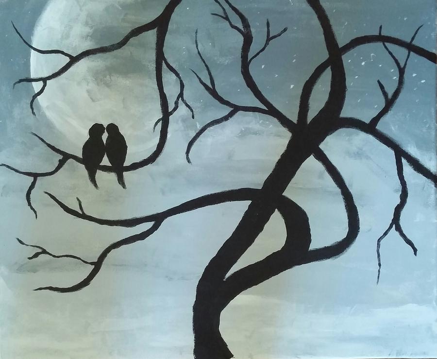 Tree Painting - Moonlight #1 by Heather James