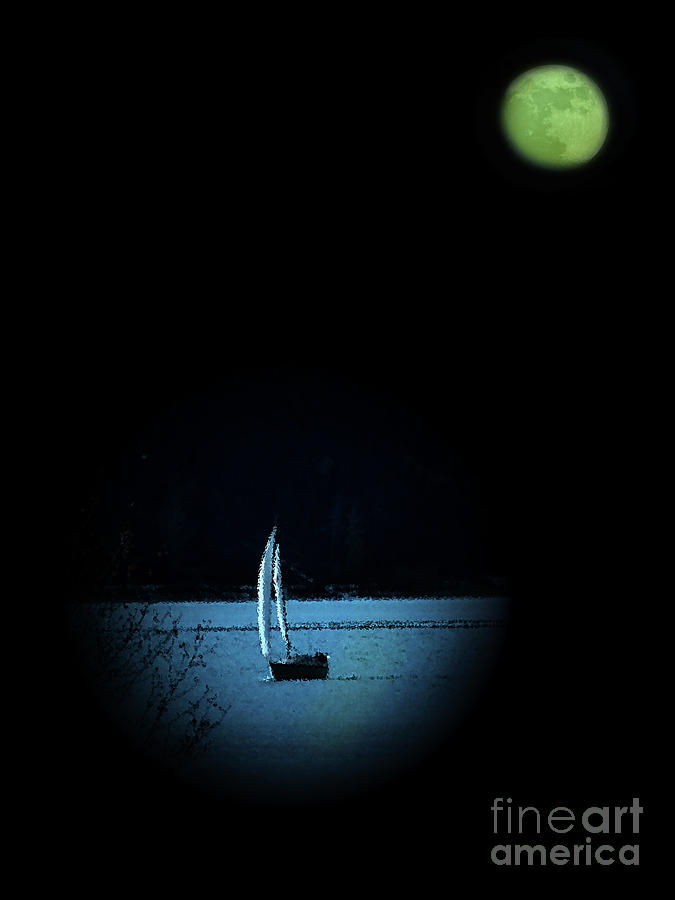 Moonlight Sail #1 Photograph by Al Bourassa