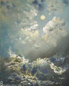 Moonlight Surf #1 Painting by Raymond Doward