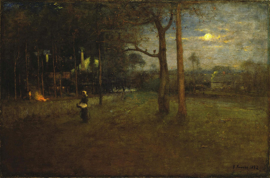 Moonlight, Tarpon Springs #2 Painting by George Inness