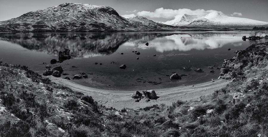 Moonlit Lochan na h-Achlaise #1 Photograph by Neil Crawford