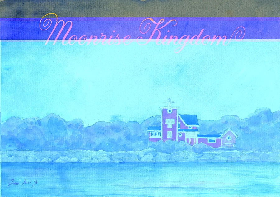 Wes Anderson Painting - Moonrise kingdom poster from watercolor #1 by Juan  Bosco