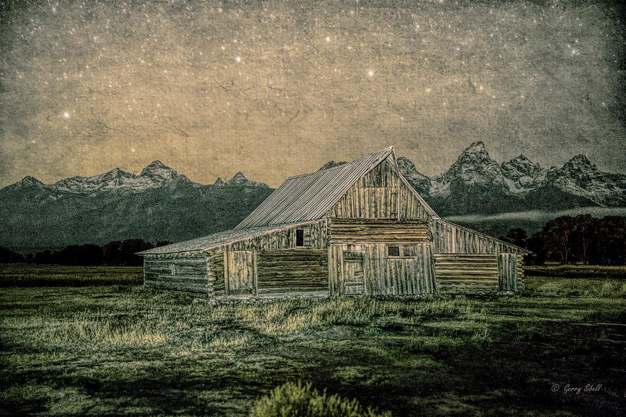 Mormon Row Barn With Filter #2 Photograph by Gerry Sibell