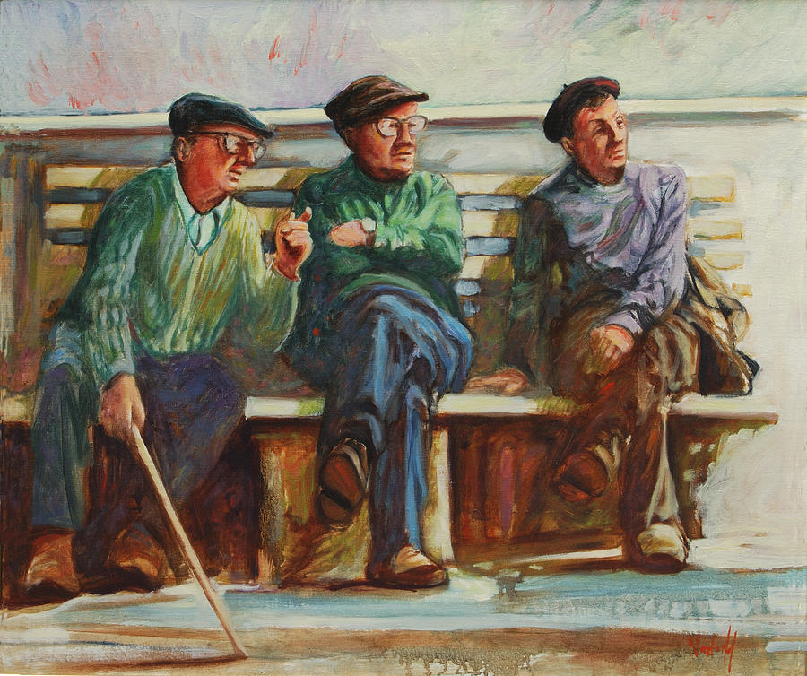 Morning chat Painting by Rick Nederlof