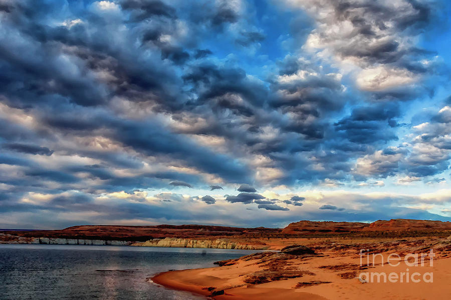 Desert Photograph - Morning Couds Lake Powell #1 by Thomas R Fletcher