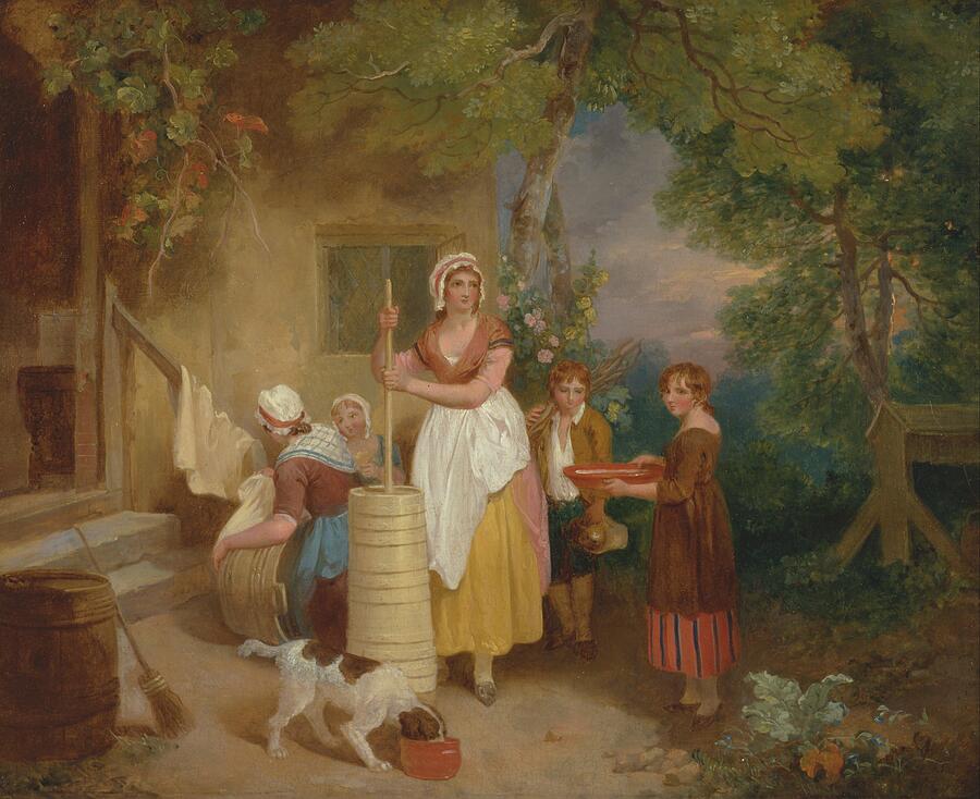 Morning, from 1799 Painting by Francis Wheatley