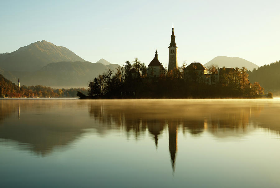 Morning light at Lake Bled #1 Photograph by Ian Middleton