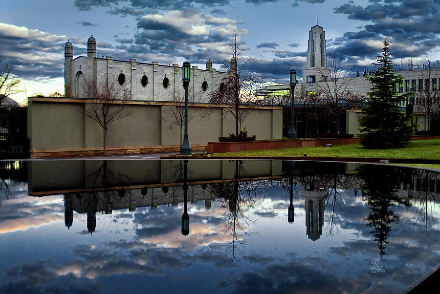 Architecture Photograph - Morning Reflection #1 by La Rae  Roberts