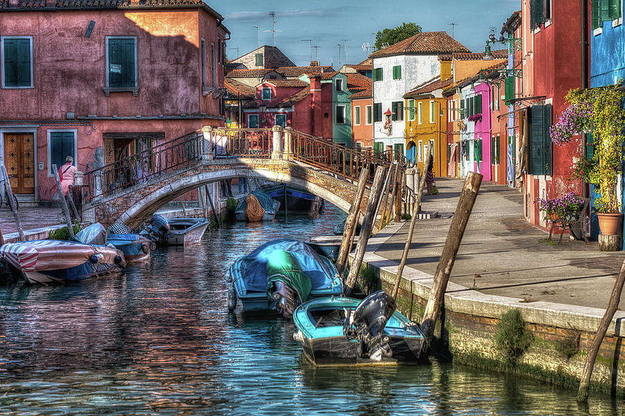 Morning solitude in Burano #1 Photograph by John Hoey