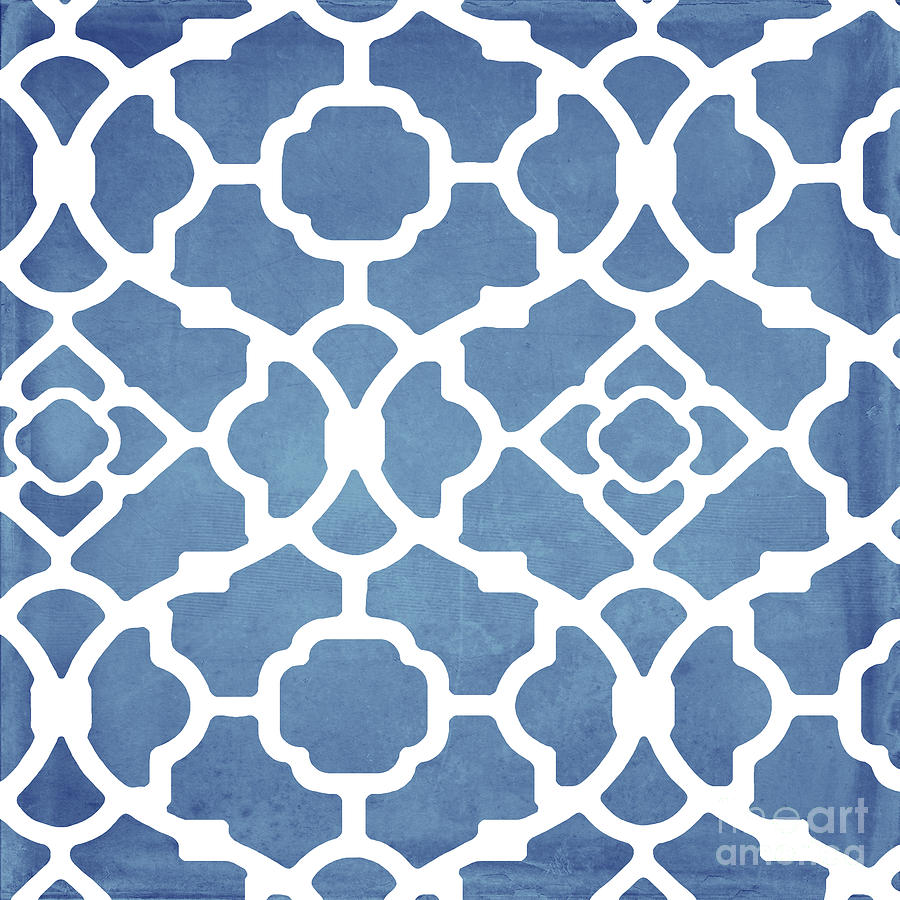 Blue And White Painting - Moroccan Blues by Mindy Sommers