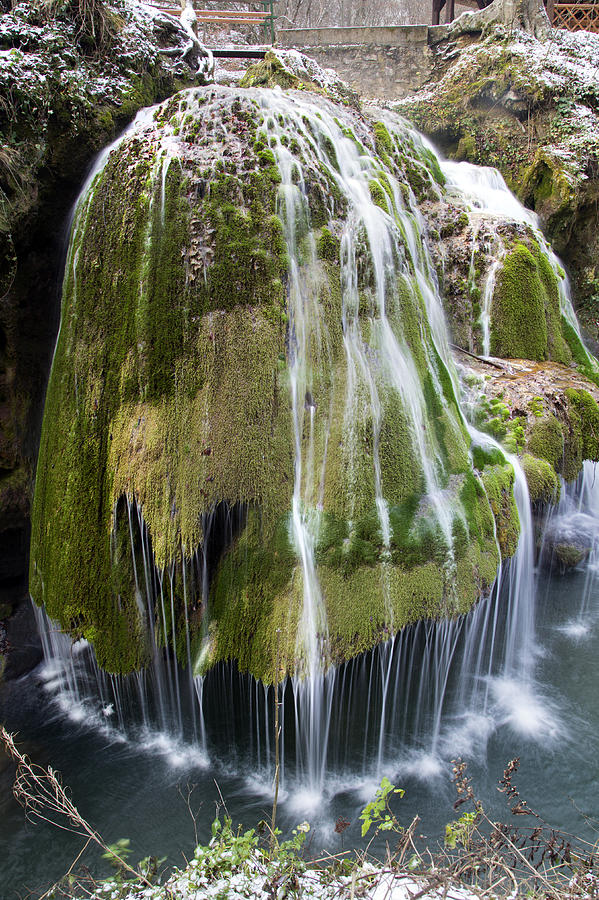 Fall Photograph - Most Beautiful Waterfall Bigar Romania In Winter #1 by Sandra Rugina
