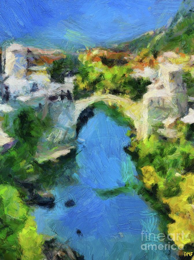 Mostar Old Bridge #1 Painting by Dragica Micki Fortuna