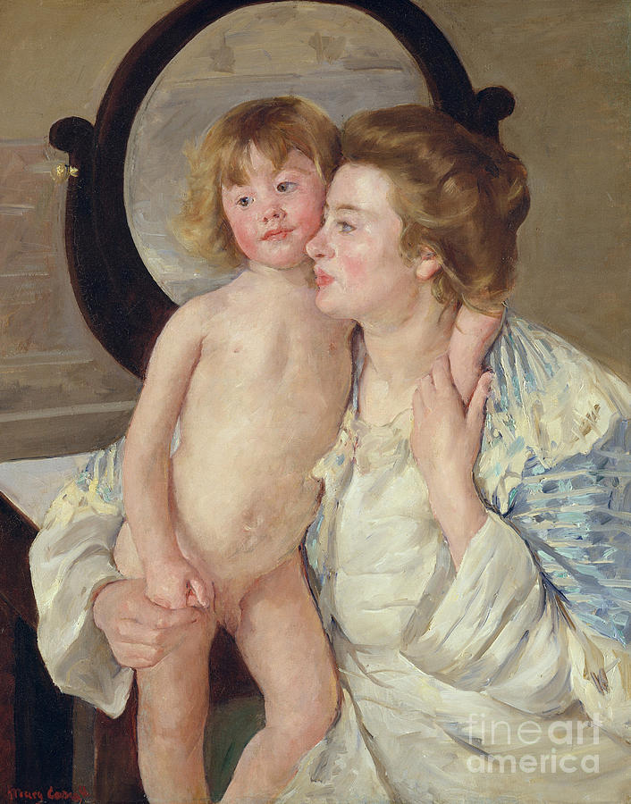 Mother and Boy Painting by Mary Stevenson Cassatt