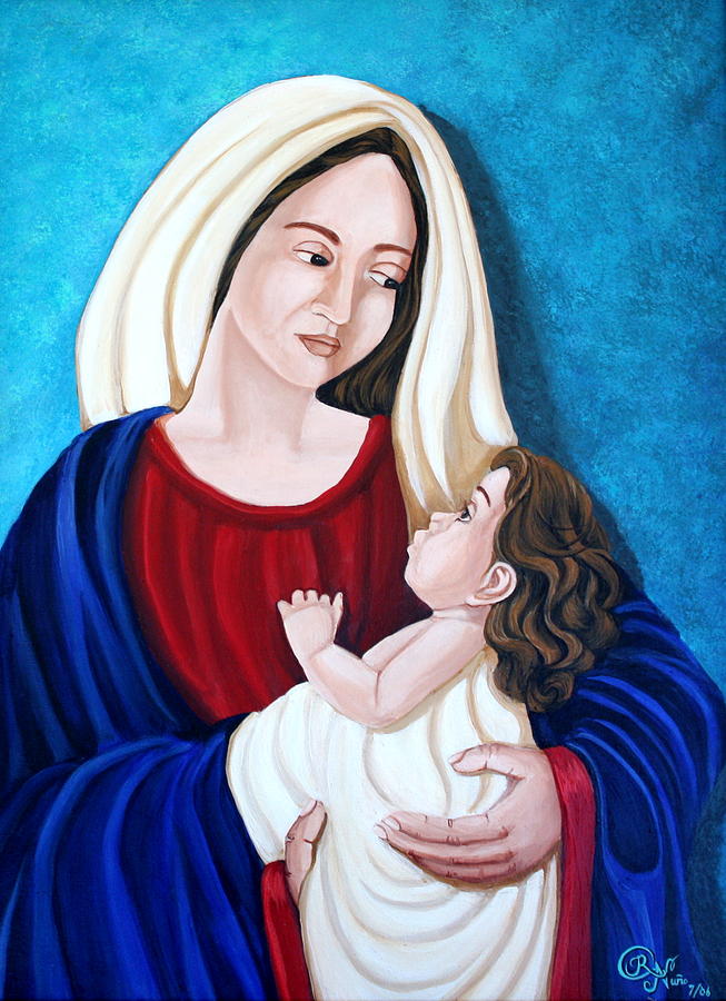 Mother and Child Painting by Ricardo Nuno - Fine Art America