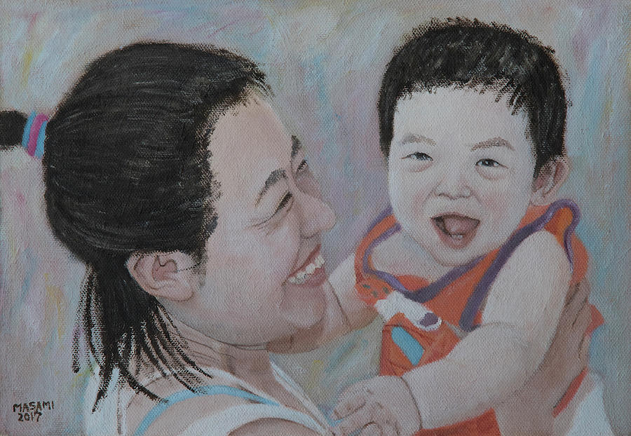 Mother and Son #3 Painting by Masami Iida