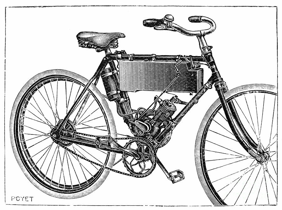 Motorcycle, 1904 #1 Photograph by Granger