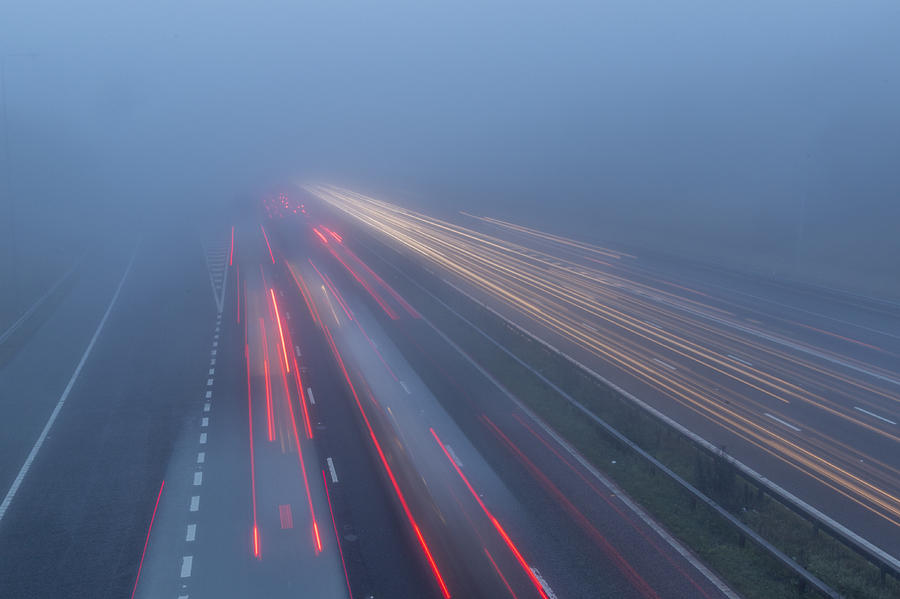 Motorway Fog #1 Photograph by Chris Smith