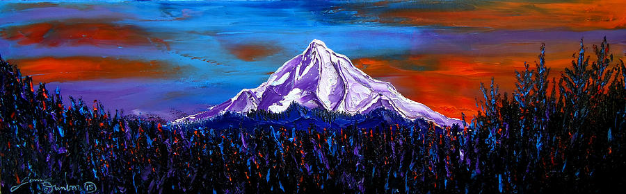 Mount Hood At Dusk #14 #2 Painting by James Dunbar