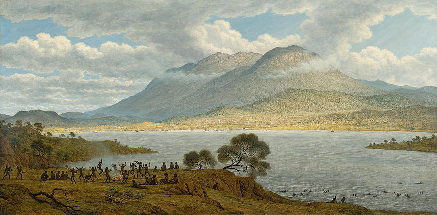 Mount Wellington and Hobart Town from Kangaroo Point #3 Painting by John Glover