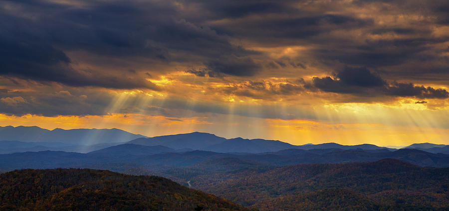Mountain God Rays #2 Photograph by Ken Barrett
