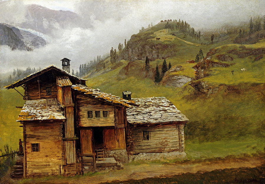 Mountain House #3 Painting by Albert Bierstadt