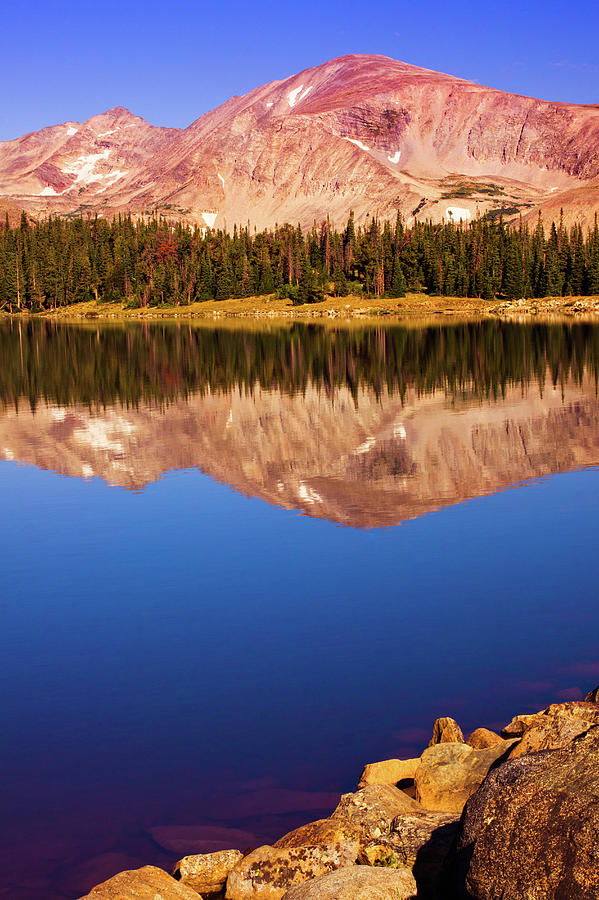 Mountain Lake Reflections #1 Photograph by John De Bord