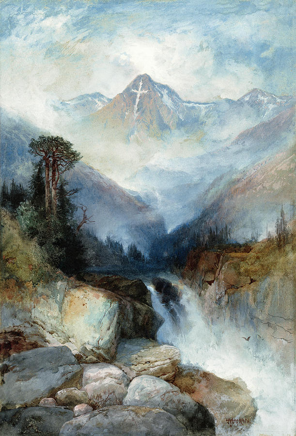 Mountain of the Holy Cross #1 Painting by Thomas Moran