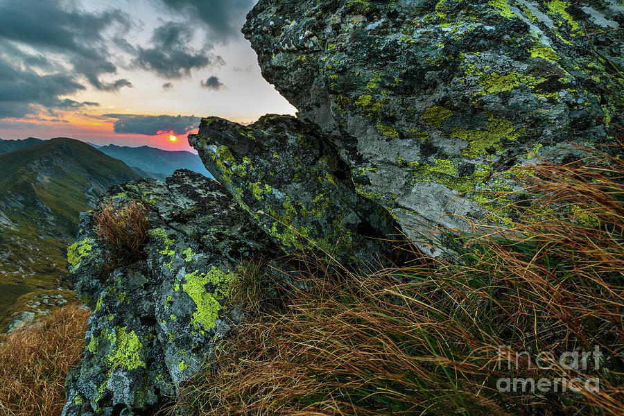 Mountain range at sunset #1 Photograph by Ragnar Lothbrok
