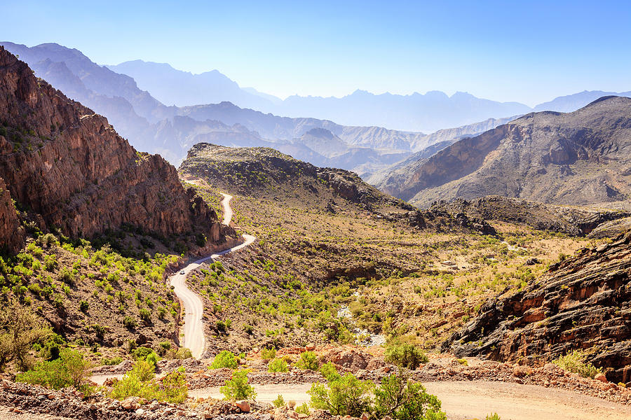 Mountain road in Oman #1 Photograph by Alexey Stiop