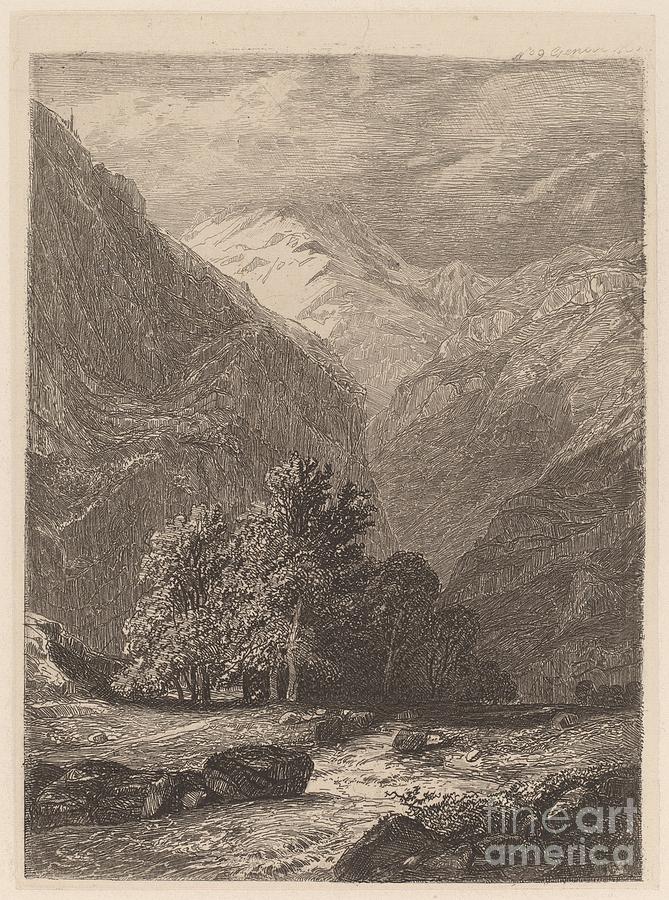 Mountain Stream Drawing by Alexandre Calame - Fine Art America