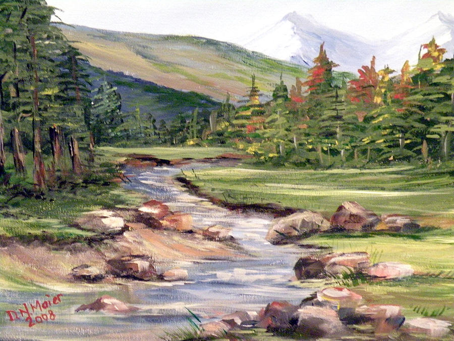 Mountain Stream #1 Painting by Dorothy Maier
