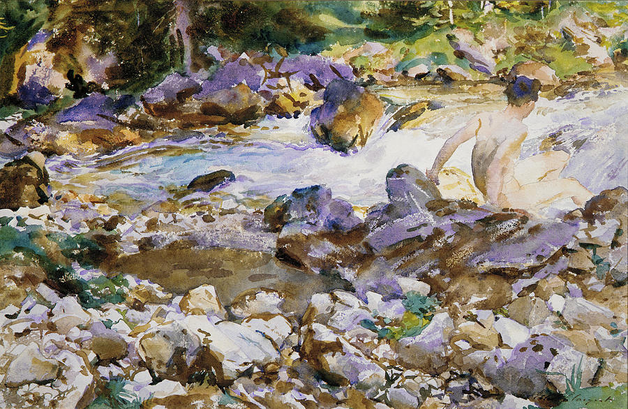 Mountain Stream #1 Painting by MotionAge Designs