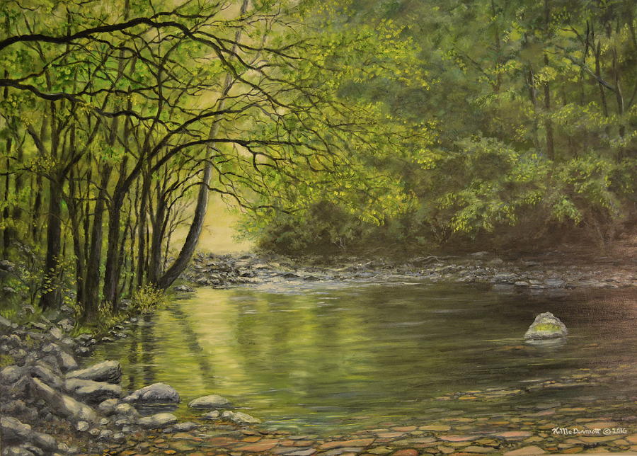 Mountain Stream near Gatlinburg TN Painting by Kathleen McDermott