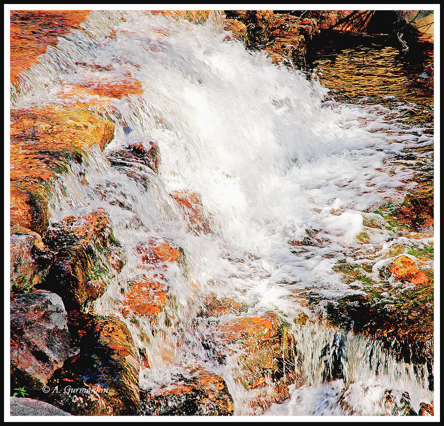 Mountain Stream Waterfall Pocono Mountains Pennsylvania #1 Photograph by A Macarthur Gurmankin