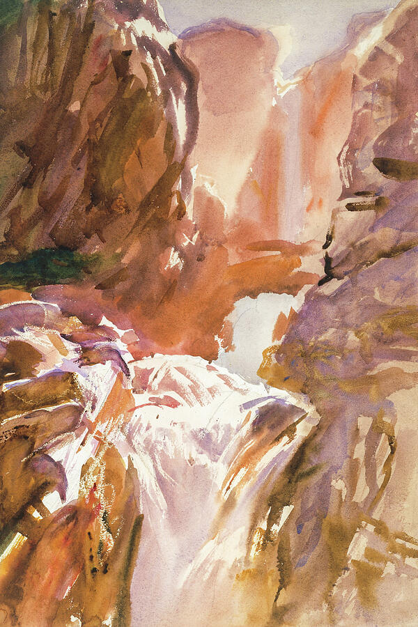 John Singer Sargent Drawing - Mountain Torrent #2 by John Singer Sargent