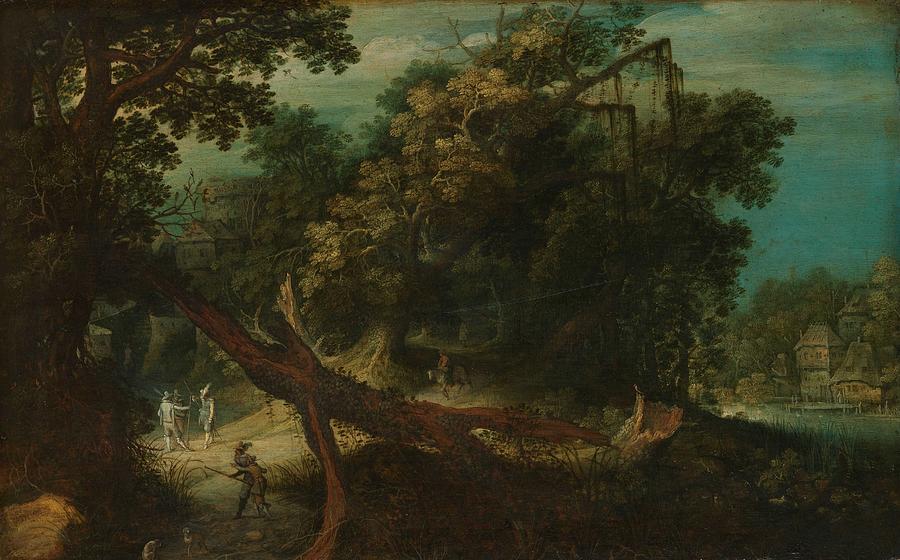 Mountainous Landscape, Adriaen Van Stalbemt, 1600 - 1640 Painting