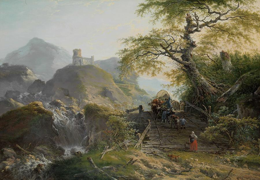 Mountainous Landscape Near Dusseldorf, Gerard Van Nijmegen, 1790 Painting