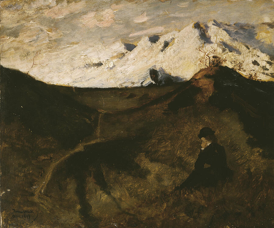 Mountains near Innsbruck Painting by Eilif Peterssen | Fine Art America