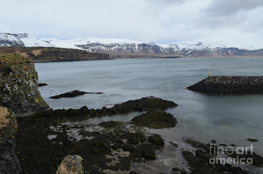 Mountains Surrounding the Rocky Coastline of Hellnar Iceland #1 Photograph by DejaVu Designs